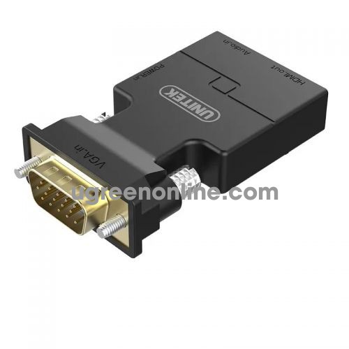 Unitek 25828 Y-HD05001BK Đầu đổi VGA - audio sang HDMI 10025828