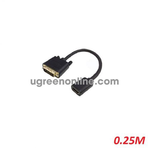 Unitek 25997 Y-C249BK 0.25M Dvi 24+1 M Ra Hdmi F Cáp Chuyển Đổi Màu Đen 25Cm 10025997