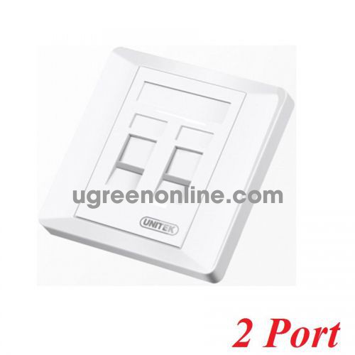 Unitek 29752 T013A Mặt âm tường 2 port vuông 10029752