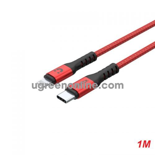 Unitek 25619 C14060RD 1m màu đỏ cáp lightning ra usb Type-C 10025619