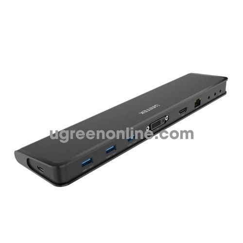 Unitek 29646 D001A USB Type-C ra 3 x USB 3.0 + DVI + HDMI + Audio + LAN + Type-C Bộ chia Hub 10029646