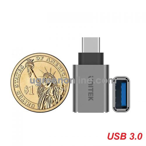 Unitek 27138 Y-A025CGY Đầu đổi USB Type-C ra USB 3.0 Màu Xám 10027138