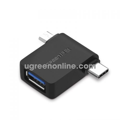 Ugreen 30453 micro usb + usb c to usb 3.0 adapter đen 30453 10030453