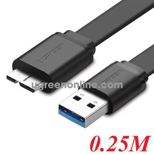 Ugreen 10852 0.25m new micro usb 3.0 male to usb 3.0 flat cable us130 10010852