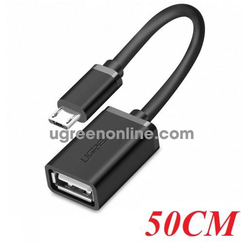 Ugreen 10359 50cm micro usb otg cable đen us133 10010359