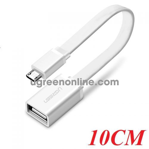 Ugreen 10395 10cm micro usb otg cable trắng us133 10010395