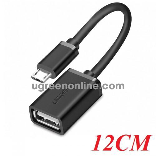 Ugreen 10396 12cm micro usb otg cable đen us133 10010396