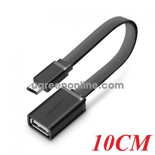 Ugreen 10821 10cm micro usb otg cable đen us133 10010821