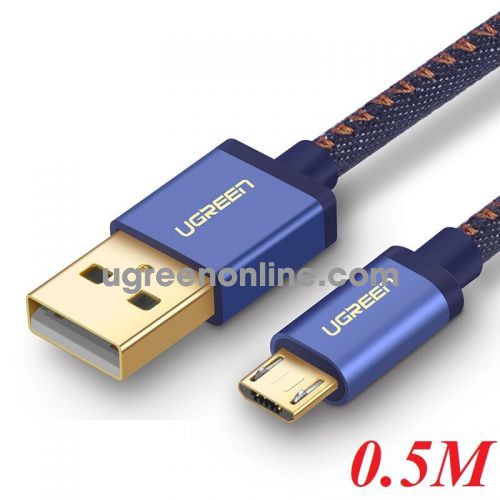 Ugreen 40396 0.5m micro usb 2.0 data cable Blue Color us246 10040396