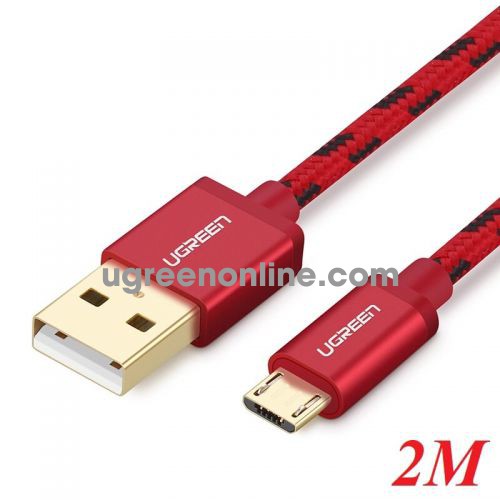 Ugreen 40459 2m micro usb 2.0 data cable RED us246 10040459