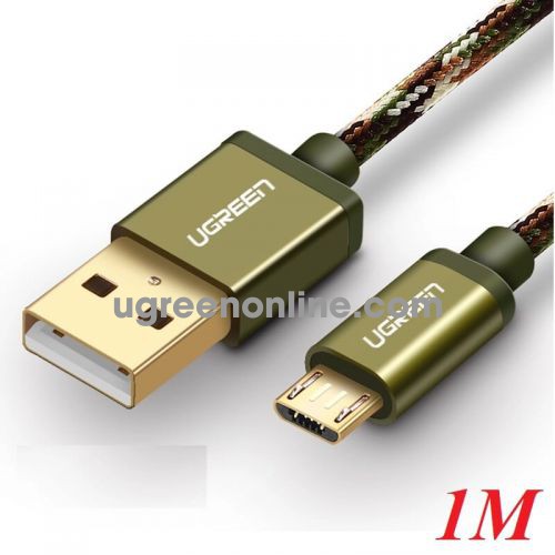 Ugreen 40884 1m micro usb 2.0 data cable army green us246 10040884