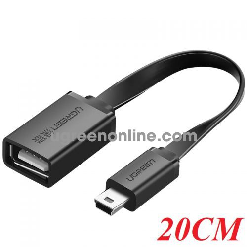 Ugreen 40703 mini usb male to usb female otg cable staight black us249 10040703