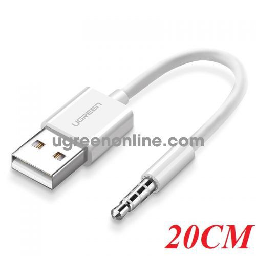 Ugreen 50146 usb a male to 3.5mm male ipod charge charge trắng us260 10050146