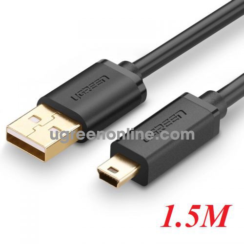 Ugreen 10385 1.5m usb 2.0 a male to mini 5 pin male cable gold plated us132 10010385