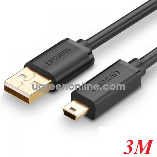 Ugreen 10386 3m usb 2.0 a male to mini 5 pin male cable gold plated us132 10010386