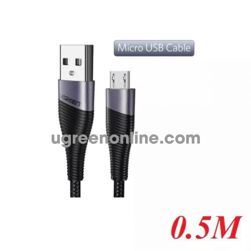 Ugreen 50872 0.5m usb 2.0 to micro usb cable cáp sạc micro usb màu xám ed017 10050872