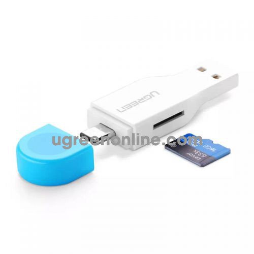 Ugreen 30358 otg usb dual port card reader white 30358 10030358