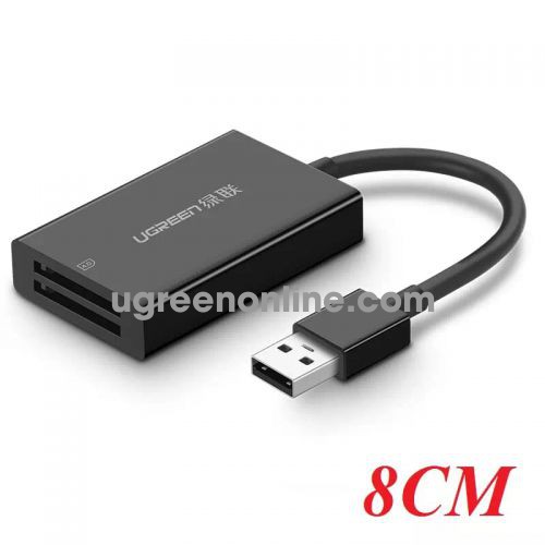 Ugreen 40748 usb 3.0 to sd 4.0 dual card reader black cm103 10040748