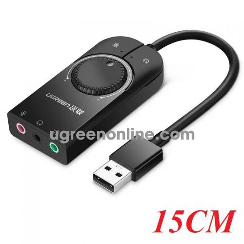 Ugreen 40964 back color usb 2.0 external stereo sound adapter cm129 10040964