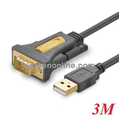 Ugreen 20223 3m usb to db9 rs 232 cablechipset pl2303ta cr104 10020223