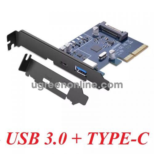 Ugreen 30774 pci e to 1 x usb a female + 1 x type c converter card us230 10030774