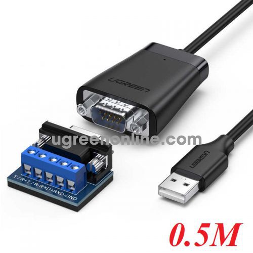 Ugreen 80434 0.5m USB to RS422 / rs485 converter 9pin serial data cable Industrial-grade FT232 chip cm253 10080434