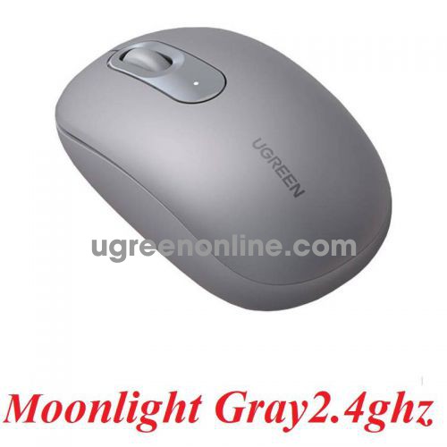 Ugreen 90669 10m 2400dpi 3 button include AA battery 2.4ghz Wireless silent Mouse Moonlight Gray mu105 10090669
