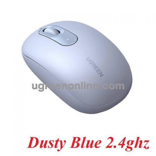 Ugreen 90671 10m 2400dpi 3 button include AA battery 2.4ghz Wireless silent Mouse Dusty Blue mu105 10090671
