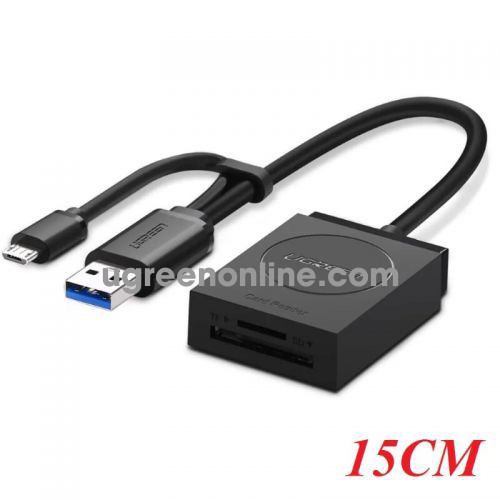 Ugreen 50415 15CM Black USB 3.0 Android SD Card Reader OTG CR127 10050415