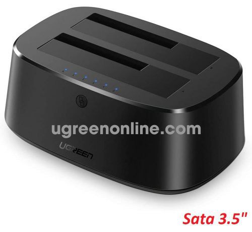 Ugreen 50857 16Tb EU Black USB 3.0 to SATA Dual Bay total 32tb support Hard Drive Docking Station CM198 10050857