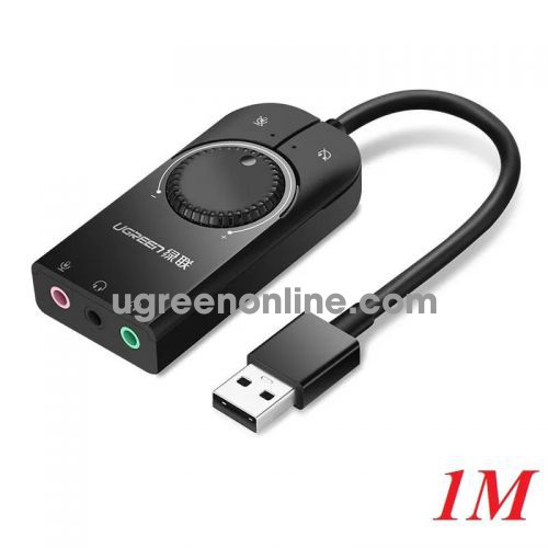 Ugreen 50599 1M Black USB External Stereo Sound Adapter CM129 10050599