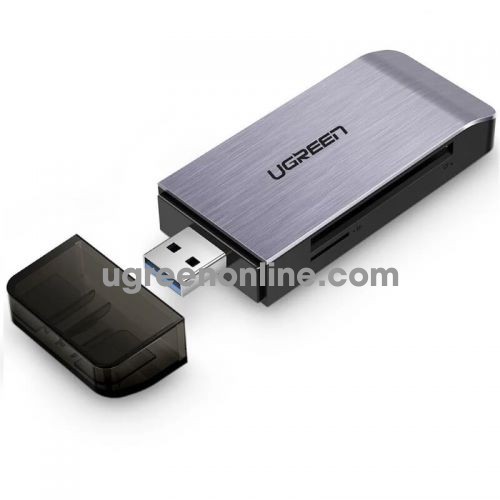 Ugreen 50540 Gray USB 3.0 TO SD TF CF MS MEMORY CARD READER SUPPORT SIMULTANEOUS READ CM180 10050540