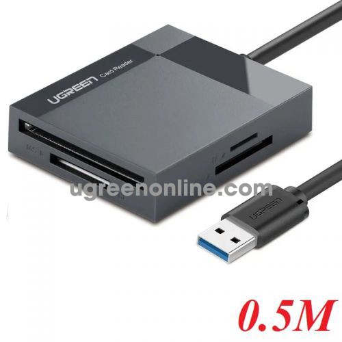 Ugreen 30333 0.5M Grey USB 3.0 Card Reader SD Micro SD TF CF MS Compact Flash CR125 10030333