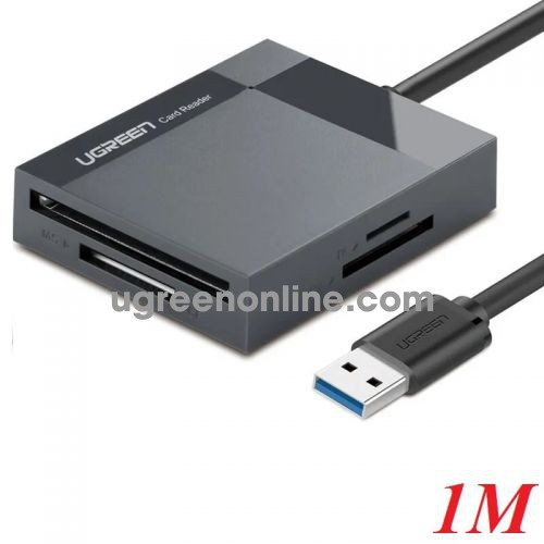 Ugreen 30335 1M Grey USB 3.0 Card Reader SD Micro SD TF CF MS Compact Flash CR125 10030335