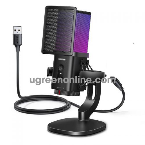 Ugreen 65629 Usb Desktop Microphone Rgb Model With 3.5Mm Headphone Jack And Typec Cable CM581 10065629