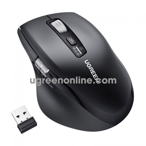 Ugreen 55375 2.4g and bluetooth v5.4 5000dpi Multi Mode Wireless BT Mouse Battery Included có kèm pin và cuộn bên hông siêu nhanh M751 10055375