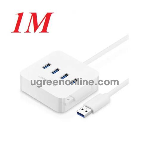 Ugreen 30202 1m usb 3.0 4 ports hub trắng cr118 10030202