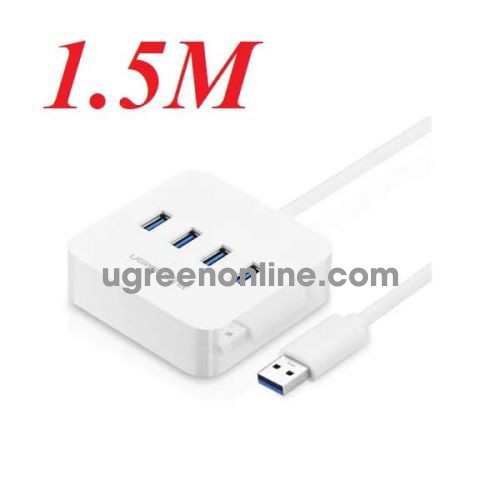 Ugreen 30221 1.5m màu trắng usb 3.0 4 ports hub cr118 10030221