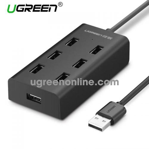 Ugreen 30374 1m usb 2.0 7 ports hub đen cr130 10030374