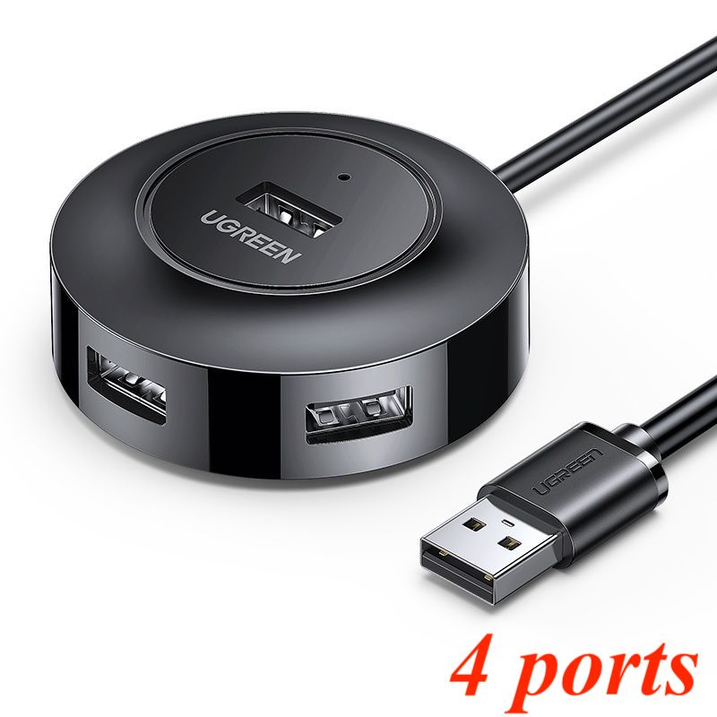 Ugreen 20295 1.5m USB 2.0 Hub 4 Ports LED Black CR106 10020295
