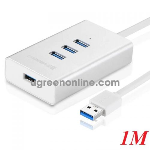 Ugreen 30235 1m usb 3.0 4 ports hub aluminum case white cr126 10030235