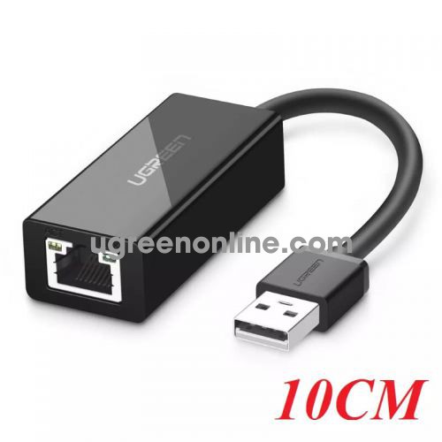 Ugreen 20254 Usb 2.0 To Rj45 Lan 10/100 Black Cr110 10020254